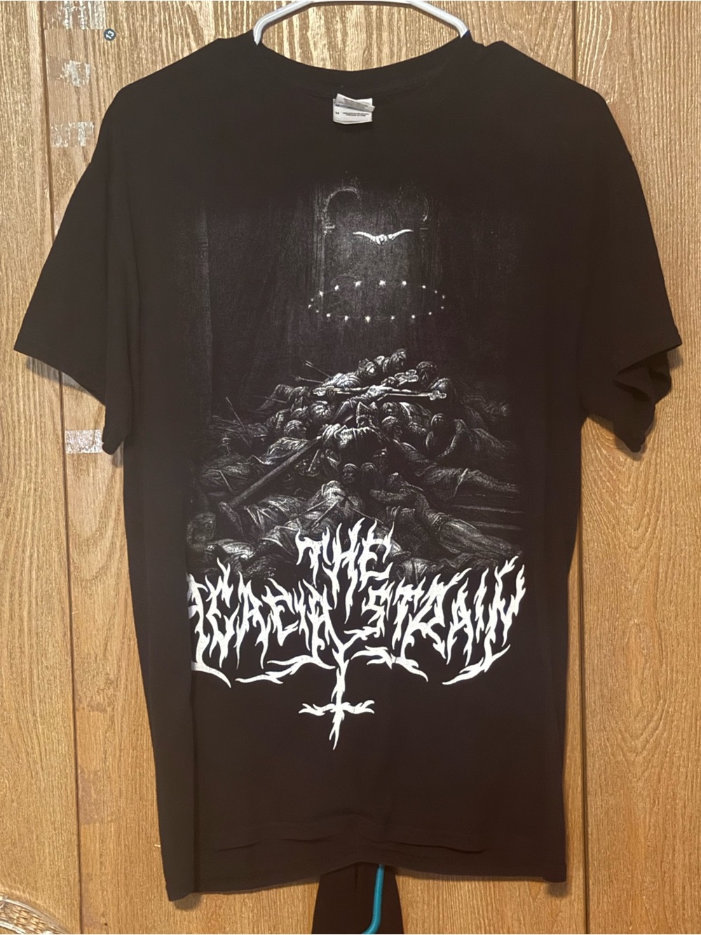 The Acadia Strain Band T-Shirt with White Print
